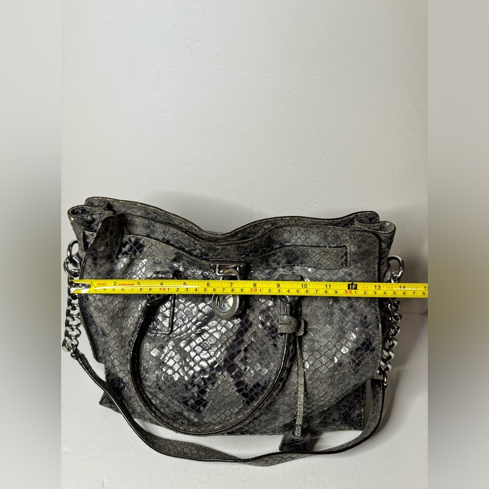 Michael Kors Large Hamilton Python-Print Leather … - image 7
